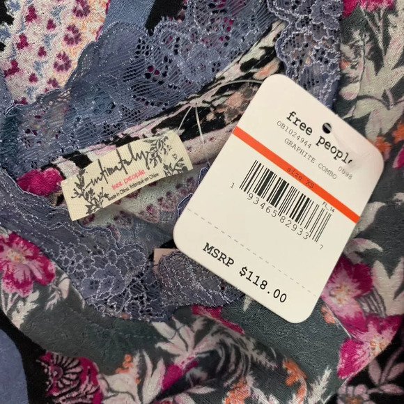 Free People‎ Stevie Floral Lace Trim Maxi Dress - Picture 11 of 12